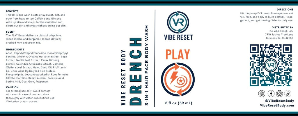 DRENCH: PLAY 3-in-1 Hair + Face + Body Wash